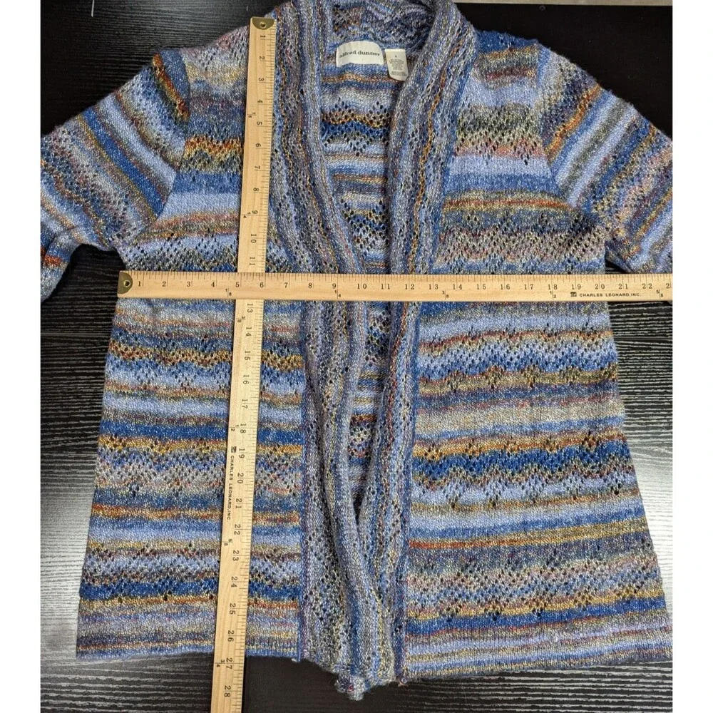 Alfred Dunner Knit‎ Cardigan Women’s Multicolor Sweater Size Small